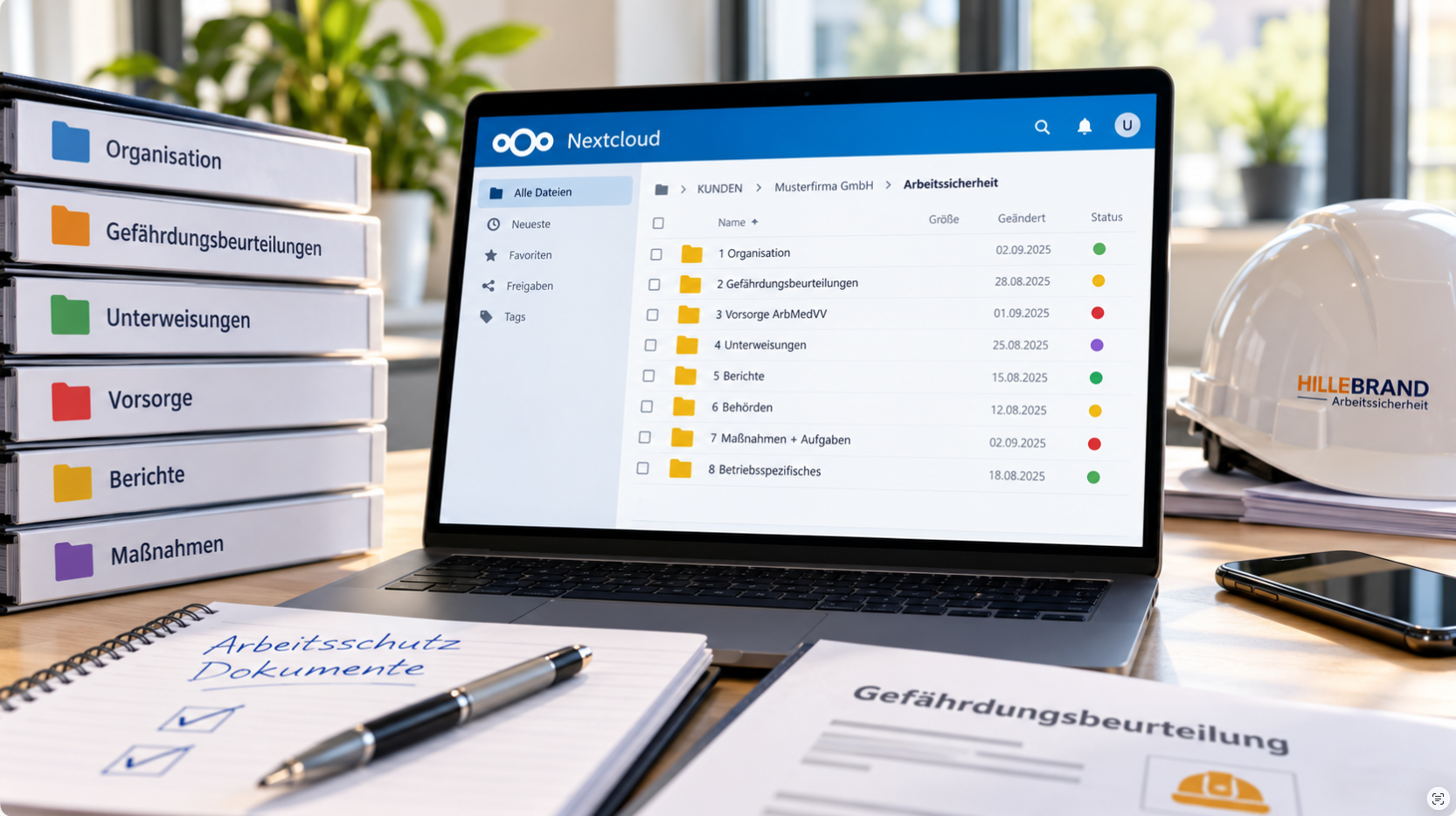 Arbeitsschutzdokumente verwalten – digitale Arbeitsschutzakte mit gemeinsamer Dokumentenstruktur