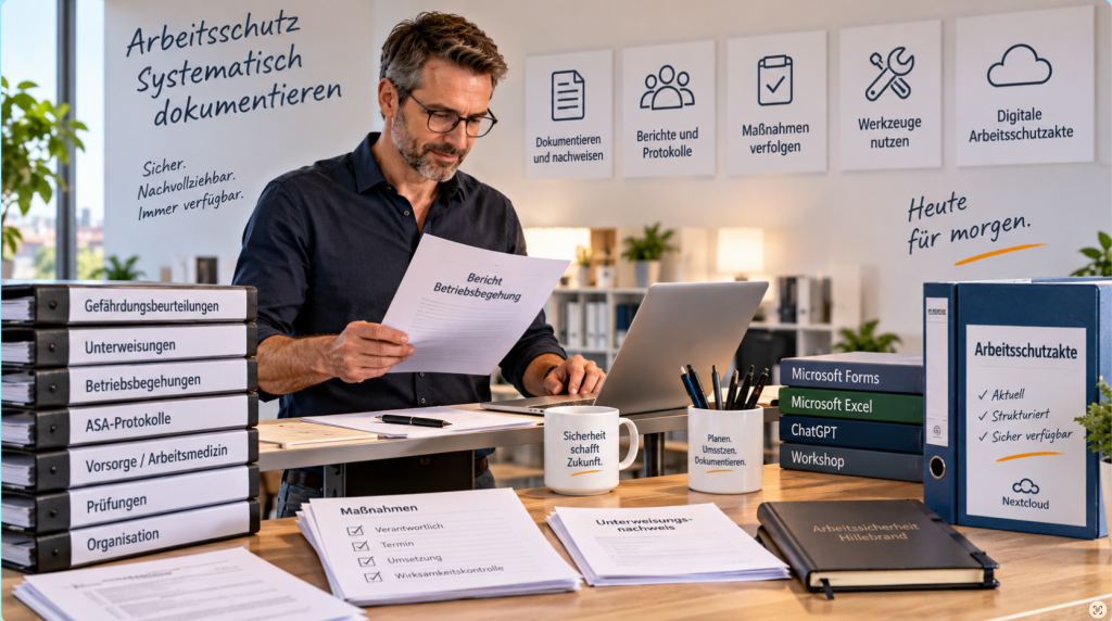 Dokumentation im Arbeitsschutz – Berichte, Maßnahmen, Werkzeuge und digitale Arbeitsschutzakte