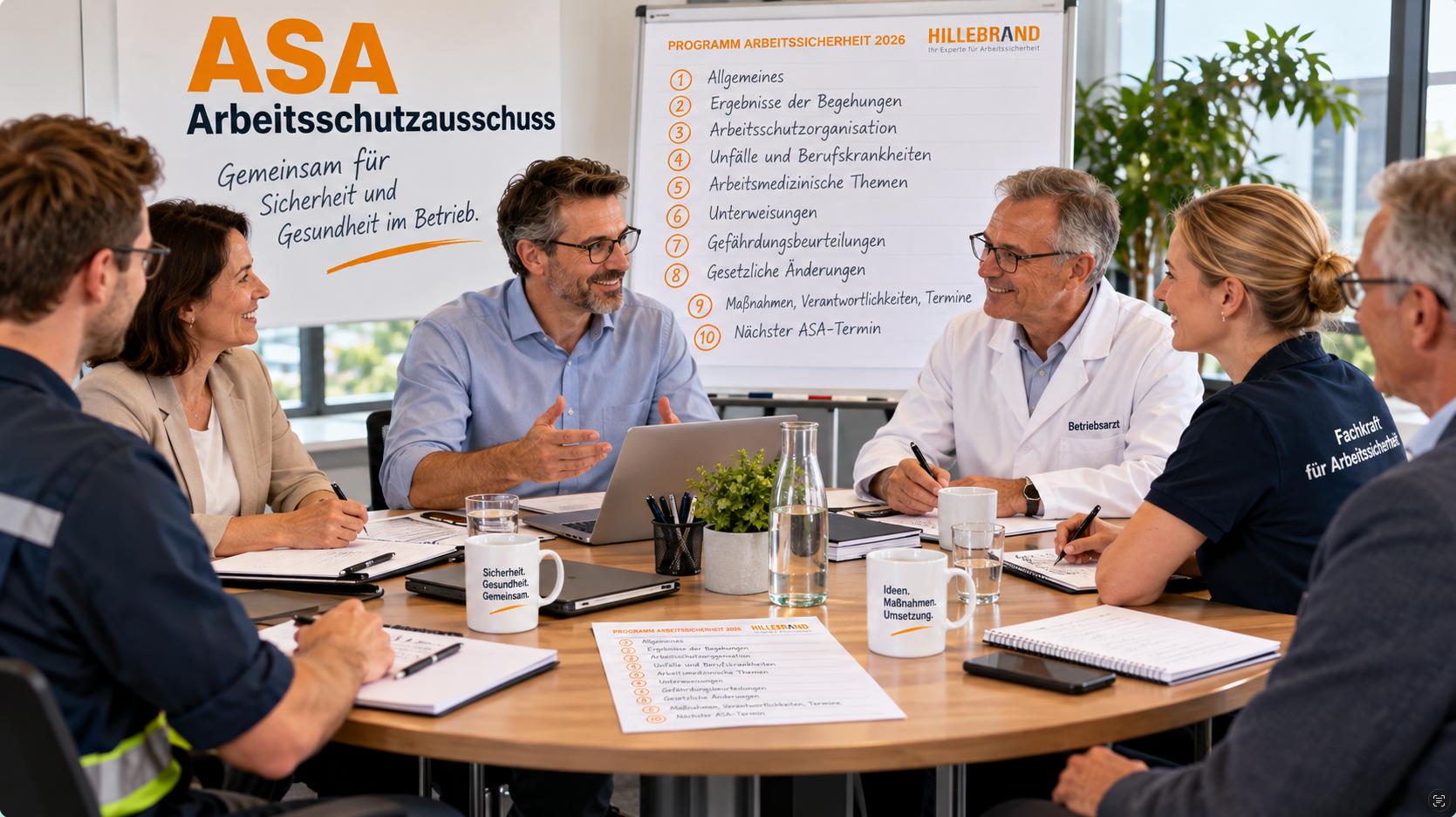 Arbeitsschutzausschuss ASA – gemeinsame Beratung von Arbeitgeber, Betriebsarzt und Fachkraft für Arbeitssicherheit